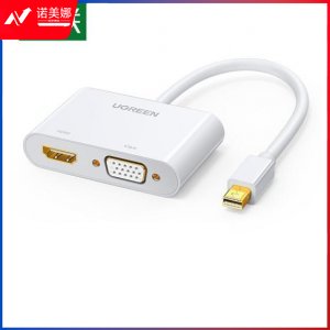 绿联 UGREEN 40364 Mini DP转HDMI/VGA转换器 MD108 迷你DP拓展坞