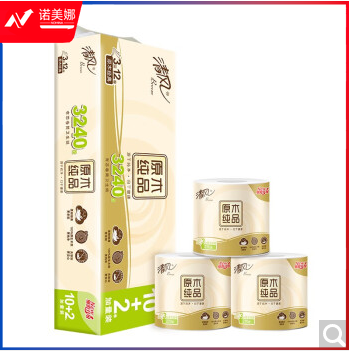 清风卷纸 原木纯品3层270段 12卷/提（提）