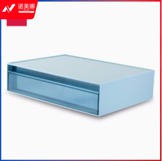 得力PK104组合抽屉收纳盒(一格)(白)(蓝)(个)
