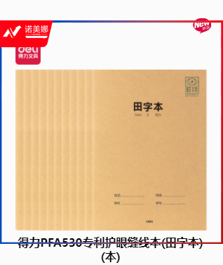 得力PFA530专利护眼缝线本(本)