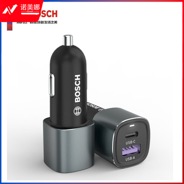 博世 BOSCH SC208C 车载充电器一拖二45w车充PD快充汽车点烟器转换插头
