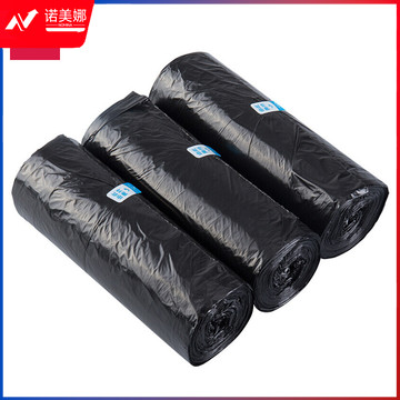 得力(deli) 3卷90只中号平底垃圾袋 45×50cm 黑色9587