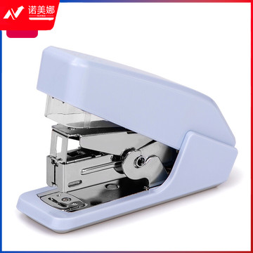 得力(deli)省力型订书机/订书器 适配24/6(12#)及26/6订书钉 办公用品 浅蓝0460