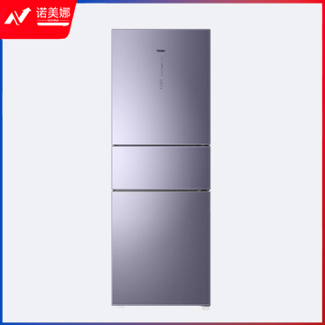 海尔BCD-312WFCM 冰箱三门312升风冷无霜干湿分储变频一级能效三开门电冰箱 彩晶面板 霞光色