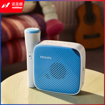 飞利浦（PHILIPS）TAS4405儿童无线蓝牙K歌音箱 户外便携式KTV卡拉OK麦克风 迷电脑桌面你小音响低音炮 可插卡录音