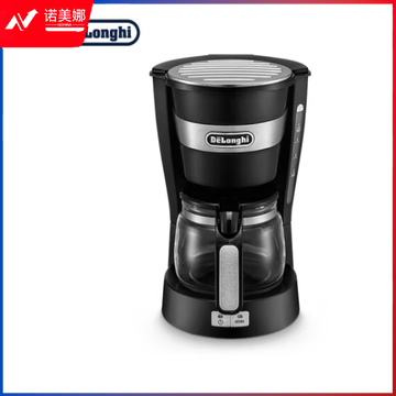 德龙（Delonghi）咖啡机 美式滴漏式咖啡壶 家用迷你半自动咖啡机 ICM14011（黑色）