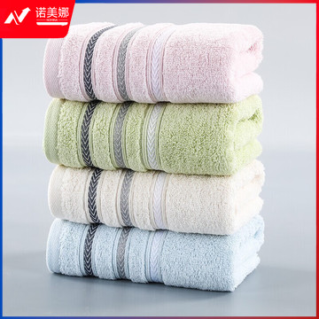 金号（KING SHORE）4条装 A类标准新疆纯棉素色加厚吸水洗脸巾 100g/条 33*70cm 绿/棕/蓝/红