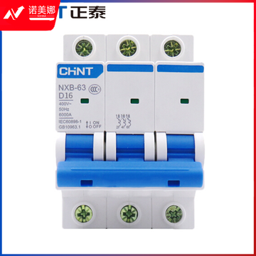 正泰（CHNT）NXB-63-3P-D16 空气开关 小型断路器 3P D型 16A