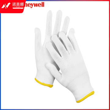 霍尼韦尔（Honeywell）工作劳保加厚线手套 耐磨涤纶防护白手套男女2132202CN 9码10付