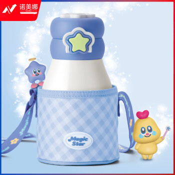 乐扣乐扣（LOCK&LOCK）保温大肚杯 WINK星星卡通316L不锈钢一杯三盖保温饮水杯子560mL 蓝色LHC1493BLU
