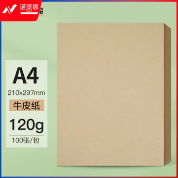 天章(TANGO)A4牛皮纸120g 牛皮纸封面牛皮打印纸 凭证封面纸 牛皮卡纸绘图绘画纸 100张/包