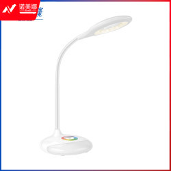 宝克(baoke) CL1858 炫彩触控LED台灯 触摸开关/三段调光/USB充电 商务办公/学生用品 47*14cm 1800毫安 1个装 白色