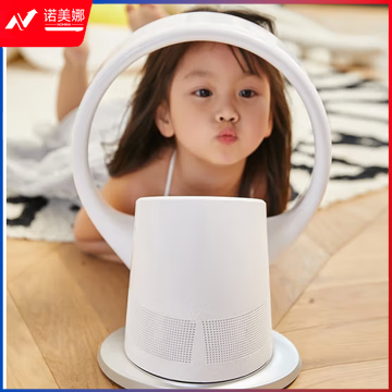 无叶风扇家用/电风扇/台扇智能触控定时遥控节能省电摇头台式可壁挂直流无扇叶电扇 全新升级款银色-SK309WD
