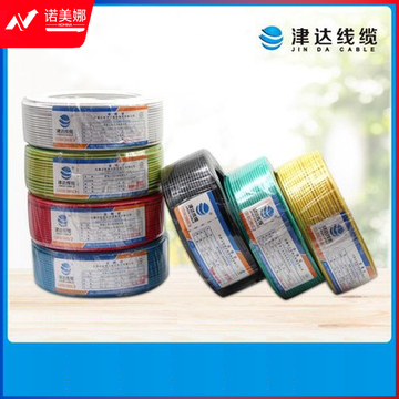 津达电缆 ZC-BV-绿色4平方 阻燃塑铜线 100米/盘
