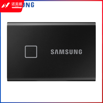 三星SAMSUNG Type-c USB3.1/2移动硬盘SSD固态 安全加密 小巧便携 T7 Touch 经典黑指纹识别 2TB