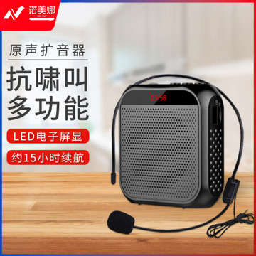 雅兰仕 (EARISE) S19 便携式数码扩音器教师 大功率扩音教学专用导游扩音器 U盘插卡音箱播放器 唱戏机 黑色