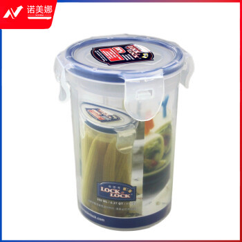 乐扣乐扣（LOCK&LOCK）HPL931D 保鲜盒冰箱塑料圆形迷你小密封收纳盒药盒果蔬蜜饯干果储藏罐(350ml)