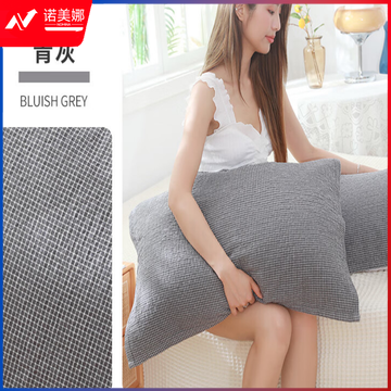 沐凡 纯棉提花加厚吸汗大枕巾 一个装深灰色80*50cm/145g