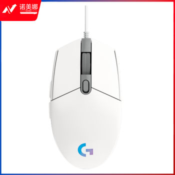 罗技（G）G102 游戏鼠标 白色 RGB鼠标  绝地求生 轻量化设计 200-8000DPI G102第二代