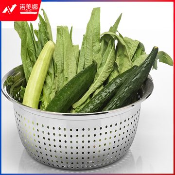 不锈钢沥水篮洗菜盆漏盆38cm