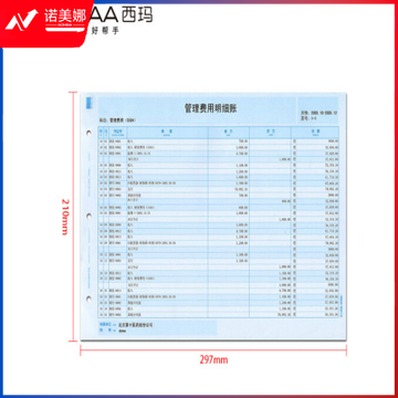 西玛（SIMAA）A4总分类账（明细账）经济版 297*210mm 1000份/箱 好会计财务软件账本账簿凭证打印纸