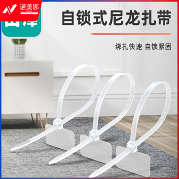 山泽 扎带 2.5*100mm透明尼龙标签 200根/包