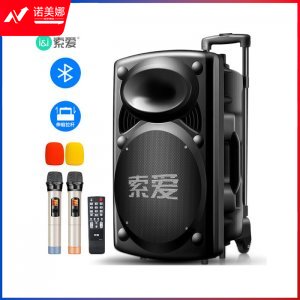 索爱（soaiy）SA-X20 15英寸大功率音响 户外便携式蓝牙音箱 扩音器 无线麦克风