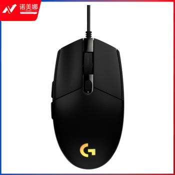 罗技（G）G102第二代游戏鼠标 RGB流光灯效鼠标 轻量化设计 游戏级8000DPI传感器 黑色