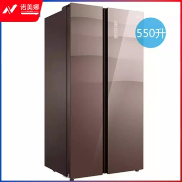 美的(Midea) BCD-550WKGPZM 电冰箱 550升 玻璃面板 多维智能双变频风冷 凯撒金