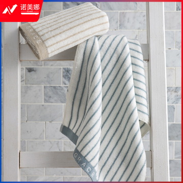 洁丽雅6450A纯棉强吸水舒适面巾 72*34cm 蓝色