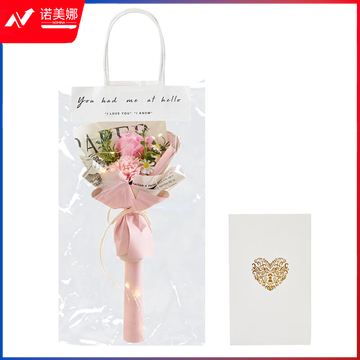 伴手礼香皂花2朵小花束粉色