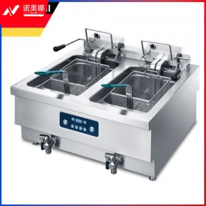 德玛仕 DEMASHI NTT10-2E 电炸炉 商用 小吃油炸锅油炸机 油条薯条炸串机 重型台式 双槽