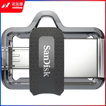 闪迪(SanDisk) 256GB MicroUSB接口 U盘 DD3酷捷黑色 安卓手机平板电脑双接口 迷你便携安全加密u盘