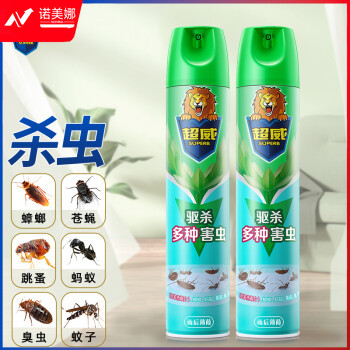 超威 杀虫剂喷雾蟑螂药蚂蚁药跳蚤药苍蝇药臭虫药蚊子药500ml*2薄荷清香