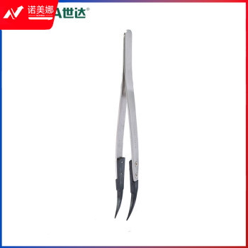 世达（SATA）03161防静电宽头/弯头/尖头镊子130mm 防静电弯头镊子130MM