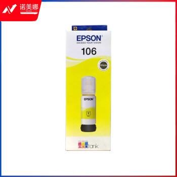 爱普生（EPSON）原装106 黄色墨水瓶C13T00R440（适用于L7188/7160/7180；ET-7700/7750）约5000页