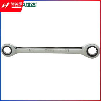 世达（SATA）46104 英制全抛光双梅花快扳11/16