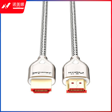 山泽(SAMZHE)10SM4 HDMI线2.0版2K*4K数字高清线1米镀金接头连接细线