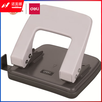 得力(deli)φ6mm可打20页两孔打孔器打孔机(带标尺) 中号混色0102