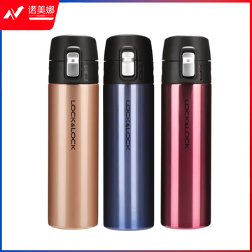 乐扣乐扣（LOCK&LOCK） 一键式轻薄不锈钢保温杯 LHC3219SPG 蓝色 400ml