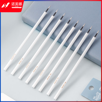 纽赛NS780中性笔替芯臻顺滑0.5mm拔帽加强型针管(黑)(支)*20