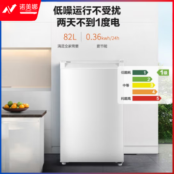 海尔(Haier)立式冰柜 BD-82DMW 小型冷冻柜 82升 单冷冻 三区分储