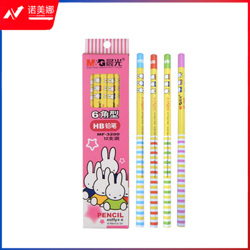 晨光铅笔米菲六角热转印沾顶MF3200