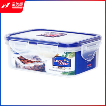 乐扣乐扣（LOCK&LOCK）HPL806 塑料保鲜盒透明食物冰箱收纳盒子饭盒便当盒 350ML