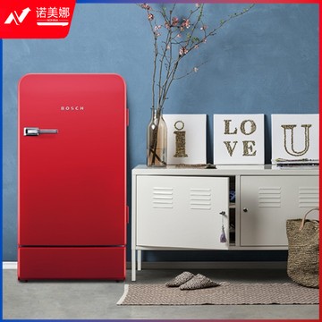 博世 BOSCH KSL20AR30C红色154升 持久保鲜 复古单门冰箱