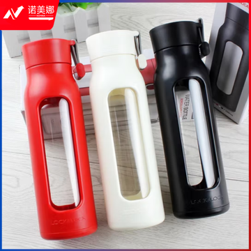乐扣乐扣（LOCK&LOCK）LLG651 玻璃杯小清新耐热水杯 便携杯创意随手杯350ml 颜色备注