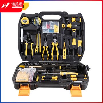得力(deli) DL5969家用多功能五金工具箱手动工具套装电工工具箱家用应急包124件