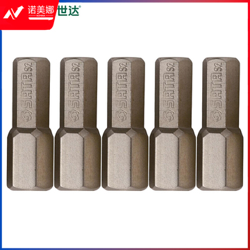 世达59254 5件套6.3MM系列25mm长公制6角旋具头4mm 计价单位:套