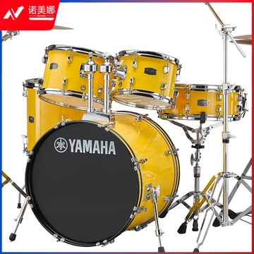 雅马哈（YAMAHA）RYDEEN雷神架子鼓原声鼓五鼓四镲+麦尔镲片5片+全套配件 新亮光黄