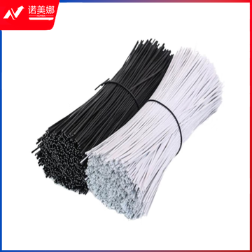 海斯迪克 gnjz-1161 扎丝 塑料PVC铁丝扎线 包胶铁镀锌铁丝电器线铁芯绑扎带Φ0.55mm 黑扁10cm(1000条)  2组装